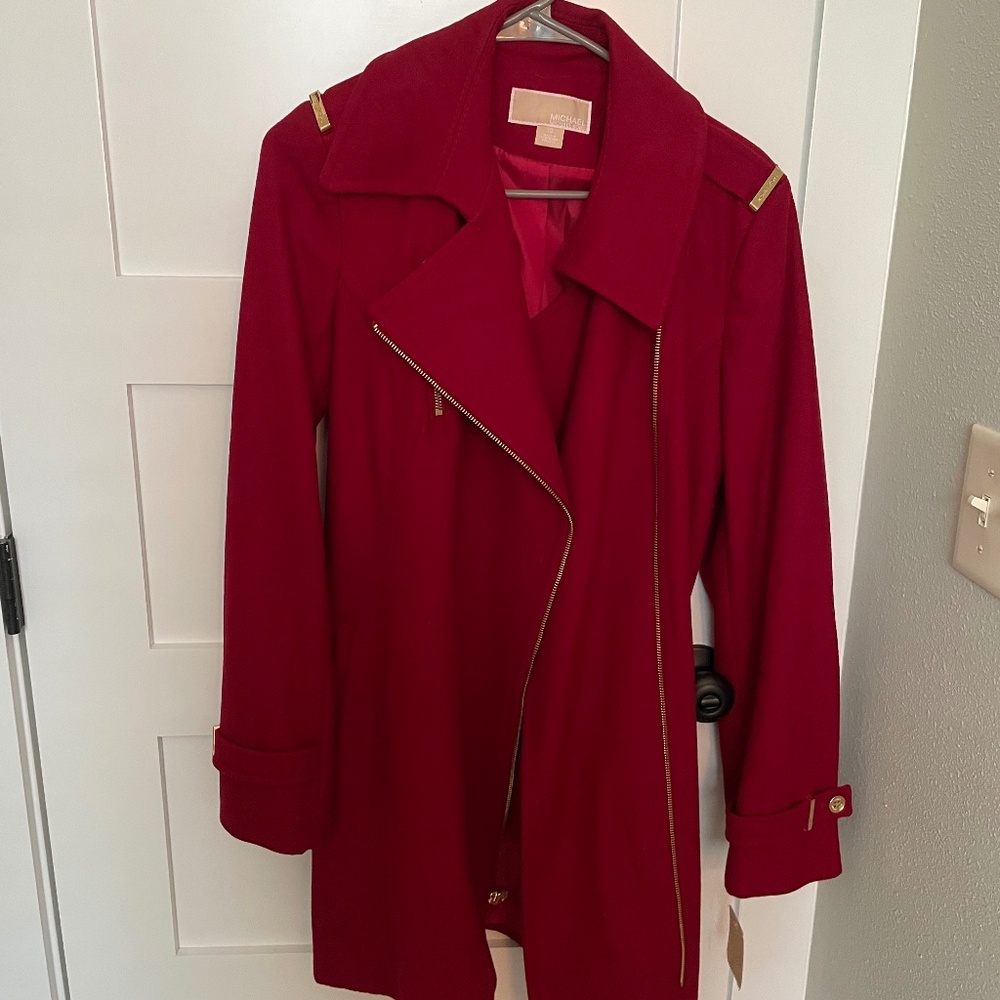 Michael by Michael Kors Red Coat Size 10